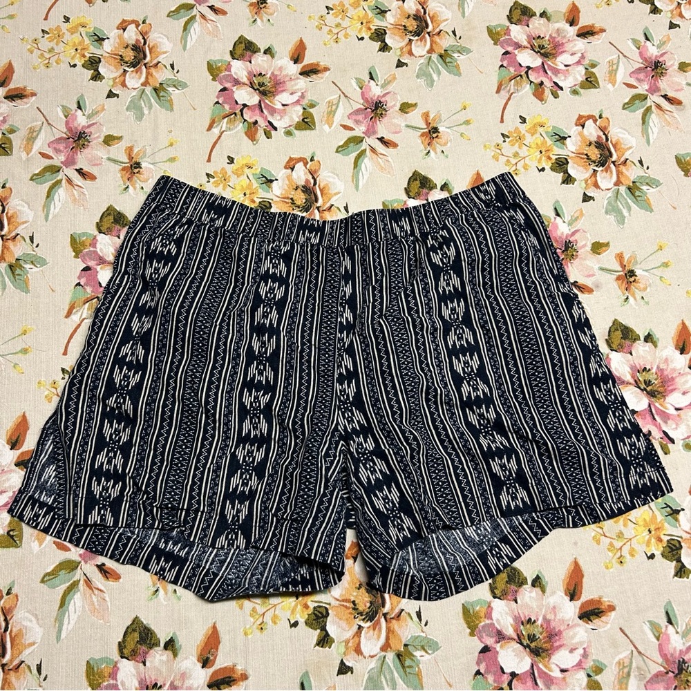 WEATHERPROOF Washable Linen Printed Shorts Size Large